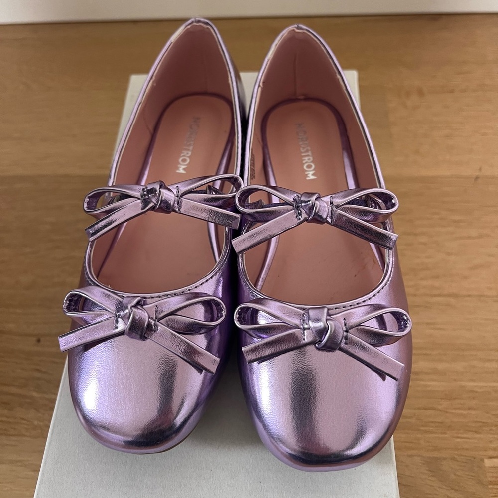 Nordstrom Metallic Purple Kids Dress Shoes